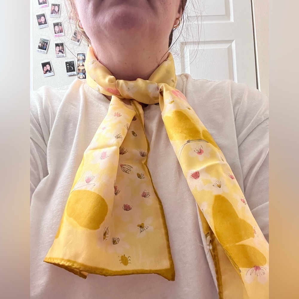 Scarves by Vera yellow floral and butterflies